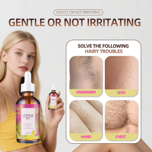 Natural Hair Minimizing & Skin Softening Oil 60Ml - Jojoba & Almond Formula for Gentle Hair Growth & Smooth Skin Feel.